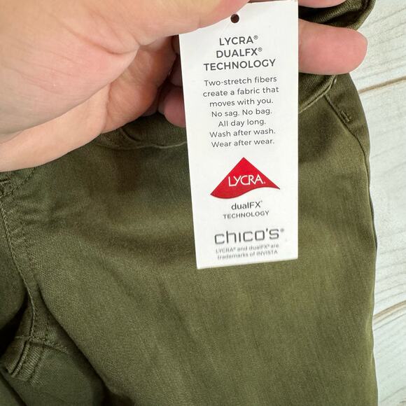 Chico's Green Pull On Ankle Length Jegging Size 4R - Picture 10 of 10